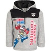 image:imageTransformers Optimus Prime Bumblebee Megatron Half Zip Pullover Hoodie Toddler to Big KidGray