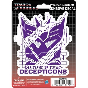 image:imageHasbro Transformers Heads Adhesive Vinyl Decals  Fun Transformers Stickers for Water Bottle or Laptop 1 Pack 4 CountPurpleWhite
