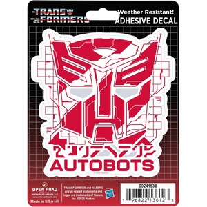 image:imageHasbro Transformers Heads Adhesive Vinyl Decals  Fun Transformers Stickers for Water Bottle or Laptop 1 Pack 4 CountRedWhite