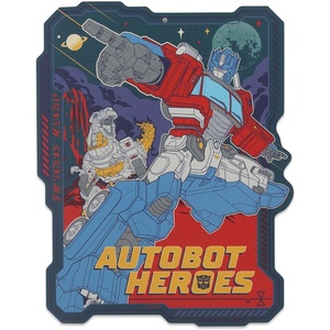 image:imageHasbro Transformers We Stand As One Embossed Metal Wall Art  Striking Transformers Wall Decor for Movie Room or BedroomBlueRed
