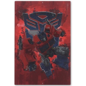 image:imageHasbro Transformers We Stand As One Embossed Metal Wall Art  Striking Transformers Wall Decor for Movie Room or BedroomRed