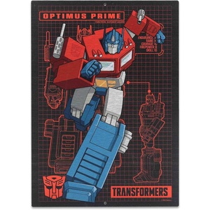 image:imageHasbro Transformers We Stand As One Embossed Metal Wall Art  Striking Transformers Wall Decor for Movie Room or BedroomRedBlue