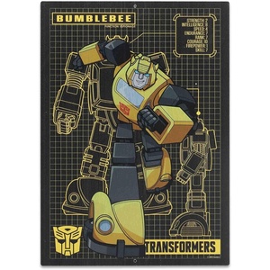 image:imageHasbro Transformers We Stand As One Embossed Metal Wall Art  Striking Transformers Wall Decor for Movie Room or BedroomYellow