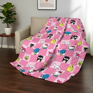 image:imageNorthwest Transformers Autobots vs Decepticons Quilted Throw Blanket Comfy Throw Adults Boys Girls Soft Lightweight Bedding for Bed or Couch 60 x 80 InchesHello Kitty  Friends