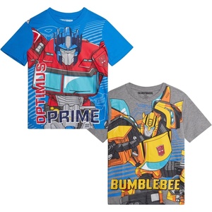image:imageTransformers Boys TShirt  2 Pack Optimus Prime Bumble Bee Autobot Graphic Tee  Short Sleeve Shirt for ToddlerBoys 3T16Transformer Heather GreyBlue