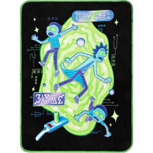image:imageTransformers Megatron Bedding Super Soft Throw  Glow in The Dark Blanket  46 in x 60 in Official Licensed Product by Franco CollectiblesRick and Morty