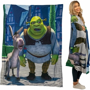 image:imageTransformers Megatron Bedding Super Soft Throw  Glow in The Dark Blanket  46 in x 60 in Official Licensed Product by Franco CollectiblesShrek