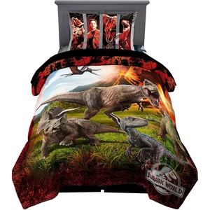 image:imageTransformers Optimus Prime Super Soft Comforter and Sheet Set with Sham 4 Piece Twin Size Official Licensed Product by Franco CollectiblesJurassic World