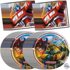 image:imageTransformers Plates and Napkins for 32  Officially Licensed Transformers Birthday Decorations for Party