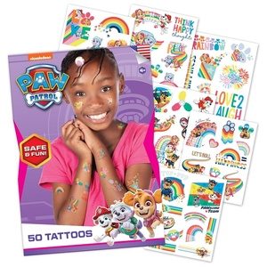 image:imageTransformers Temporary Tattoos for Kids 50 pack Made in the USA w Certified Safe Ink Birthday Party Supplies and Party Favors Kit Bulk Temporary Tattoos Stickers Set for Girls and BoysPaw Patrol Everest and Sky