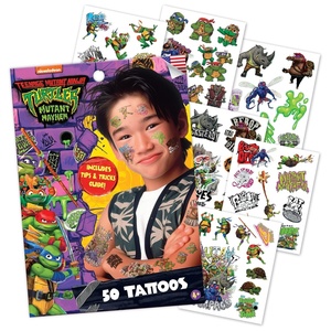 image:imageTransformers Temporary Tattoos for Kids 50 pack Made in the USA w Certified Safe Ink Birthday Party Supplies and Party Favors Kit Bulk Temporary Tattoos Stickers Set for Girls and BoysNinja Turtle