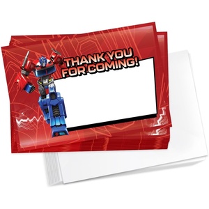 image:imageTransformers Thank You Cards Happy Birthday Cards 10 Count With Envelopes Boys Girls Kids Party Style B
